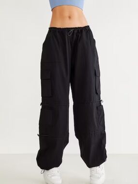 Aeropostale Low-Rise Parachute Baggy Cargo Joggers